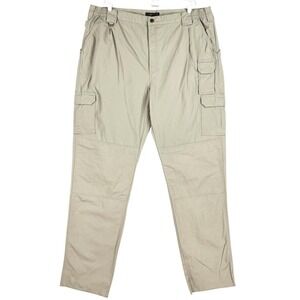 5.11 Tactical Mens Brown Elastic Utility Cargo Pants Sz 46 Unhemmed Outdoor NWOT